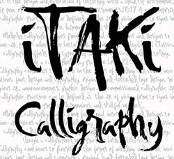 霸气的英文书法字体：itaki - calligraphic typeface